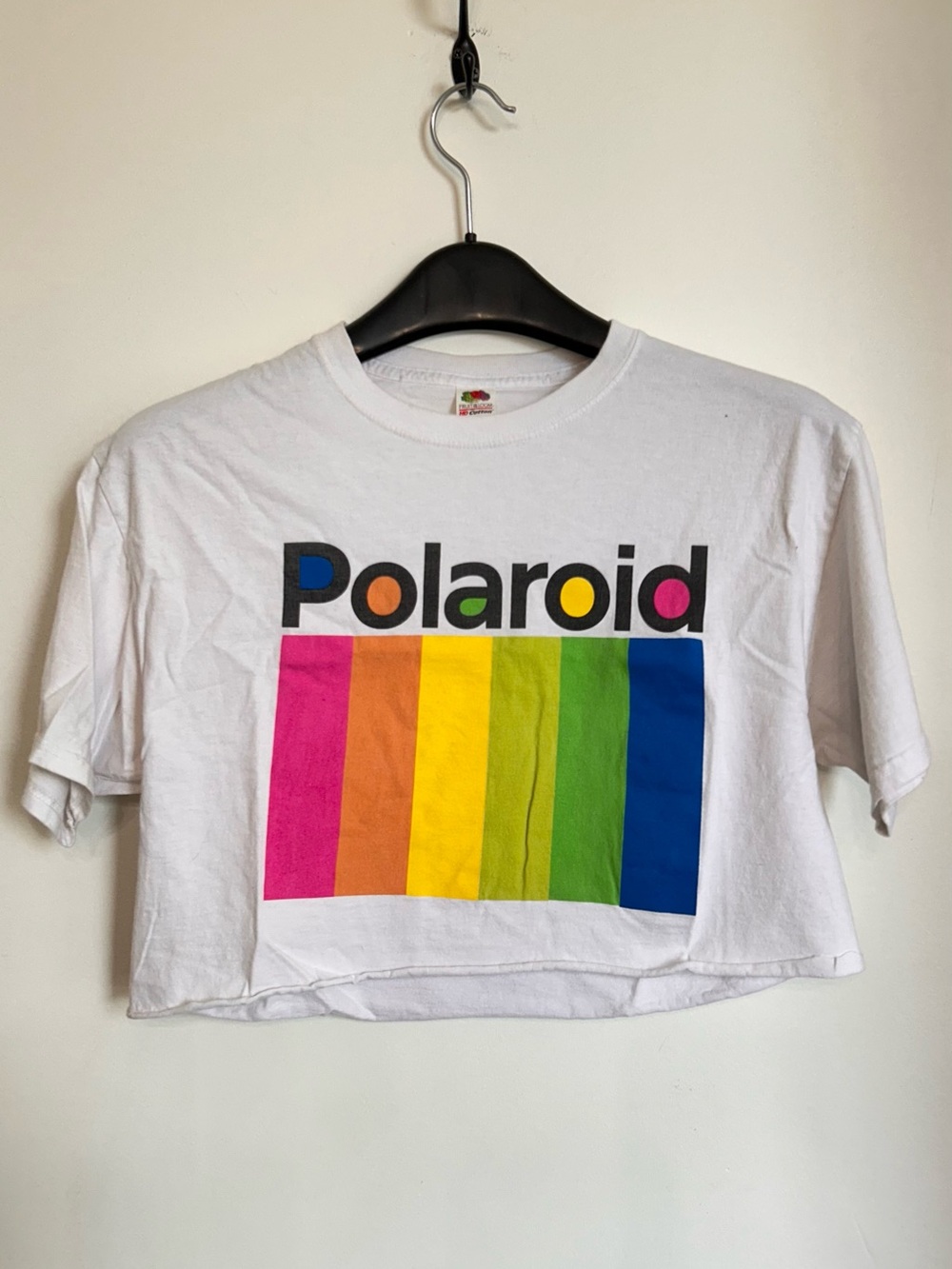 VINTAGE CROPPED COTTON POLAROID TEE
